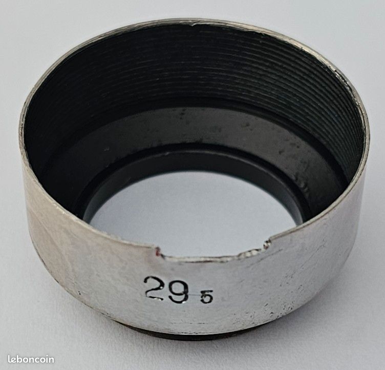 Pare-soleil aluminium ancien de diamètre 29,5 mm (image 1)