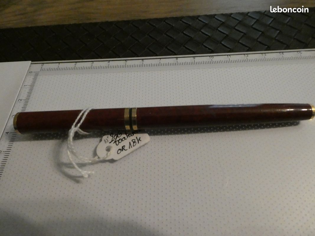 Stylo Plume Waterman Man 200 Résine Bordeaux - Plume Or 18 Carats - Occasion De Collection