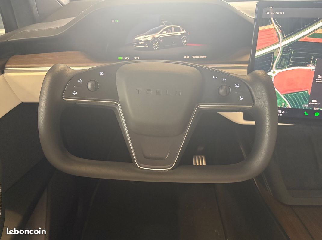 TESLA MODEL-X 100D ELECTRIC 685ch 296PPM 100KWH PALLADIUM 4WD DUAL-MOTOR BVA / VOLANT YOKE - FSD NIVEAU 4 (image 16)