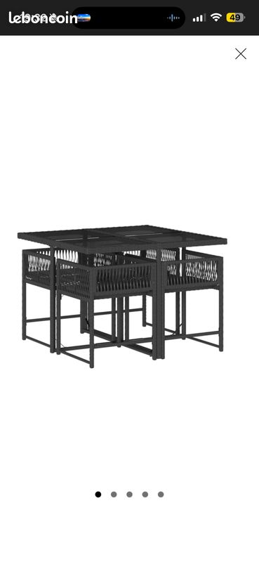 Table et chaises jardin (image 8)