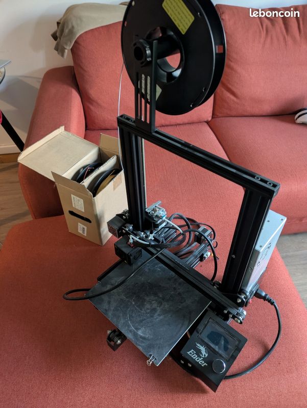 Pack Imprimante 3D Creality Ender 3 fiabilisée + 3 bobines (image 1)