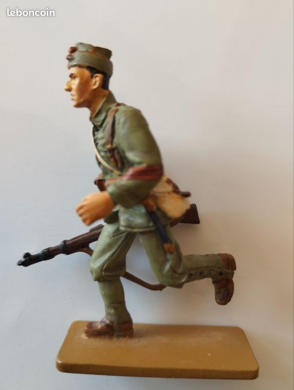Lot De 4 Soldats Anciens En Plomb Creux - Grenadiers Au Défilé, époque Empire, Fabriqué En France