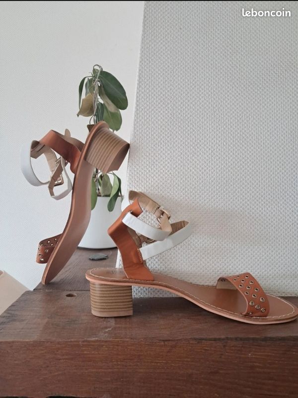 Sandales été beige neuves petit talons T40 (image 11)