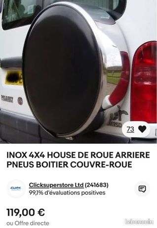 INOX 4X4 Rear Wheel Cover - Stainless Steel, All Sizes Available (New)