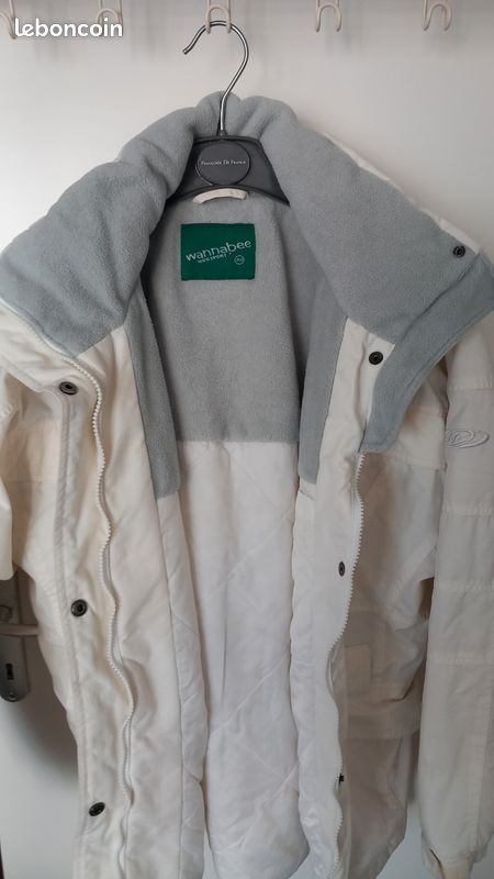 Veste Parka Légère Safari Blanche Taille 2 - Femme - Occasion Très Bon Etat (TBE)