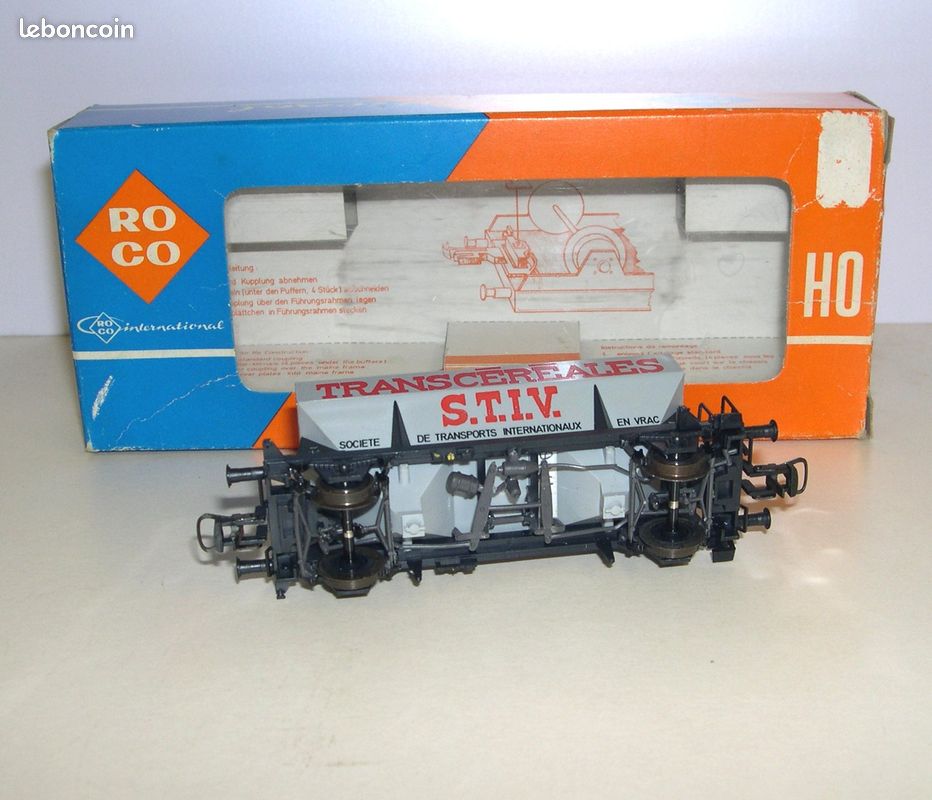 W1019 - wagon tremie  TRANSCEREALES S.T.I.V  SNCF - ROCO HO - ref 4327 - Collection