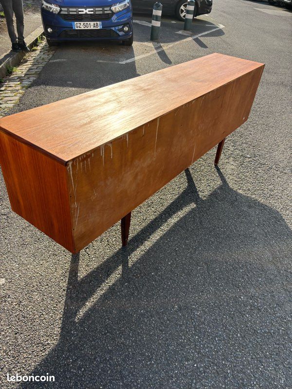 Ancienne grande enfilade scandinave teck vintage (image 9)