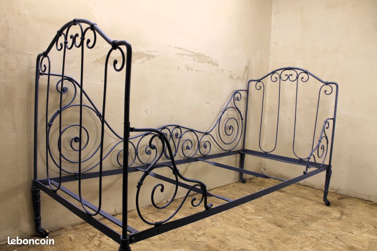 Lit / banquette fer forgé XIX (image 2)