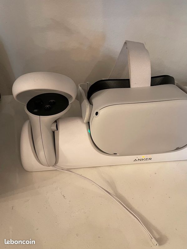 Casque VR - Réalité Virtuelle Oculus Meta Quest 2 + Station de Chargement ANKER (image 2)