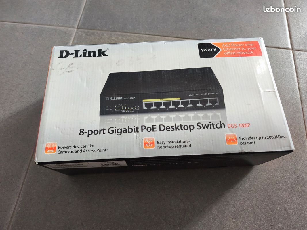 Switch D-Link DGS-1008P POE - Accessoires informatique