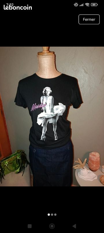Tee shirt rétro rockabilly Pin up Marilyn Monroe (image 1)