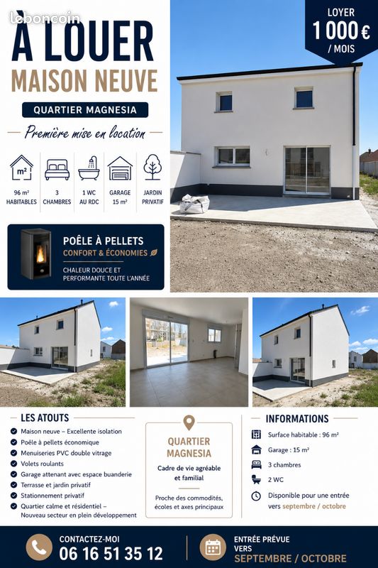 Maison 5 pièces 96 m² · à Calais · 96 m² · 1 015 €