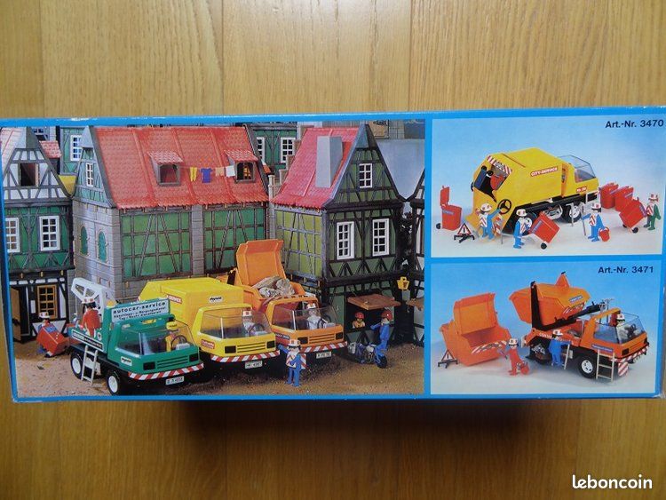 Playmobil camion de dépannage et voiture set 3473 V1 rare en boite vintage neuf dépanneuse (image 4)