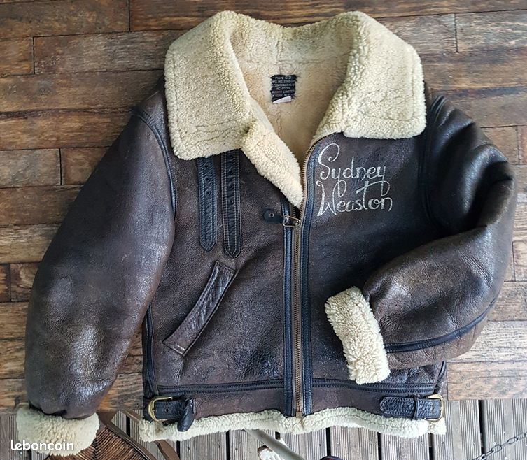 Bombardier Avirex B3 Vintage - Taille 44, Cuir Marron, Occasion Très Bon état