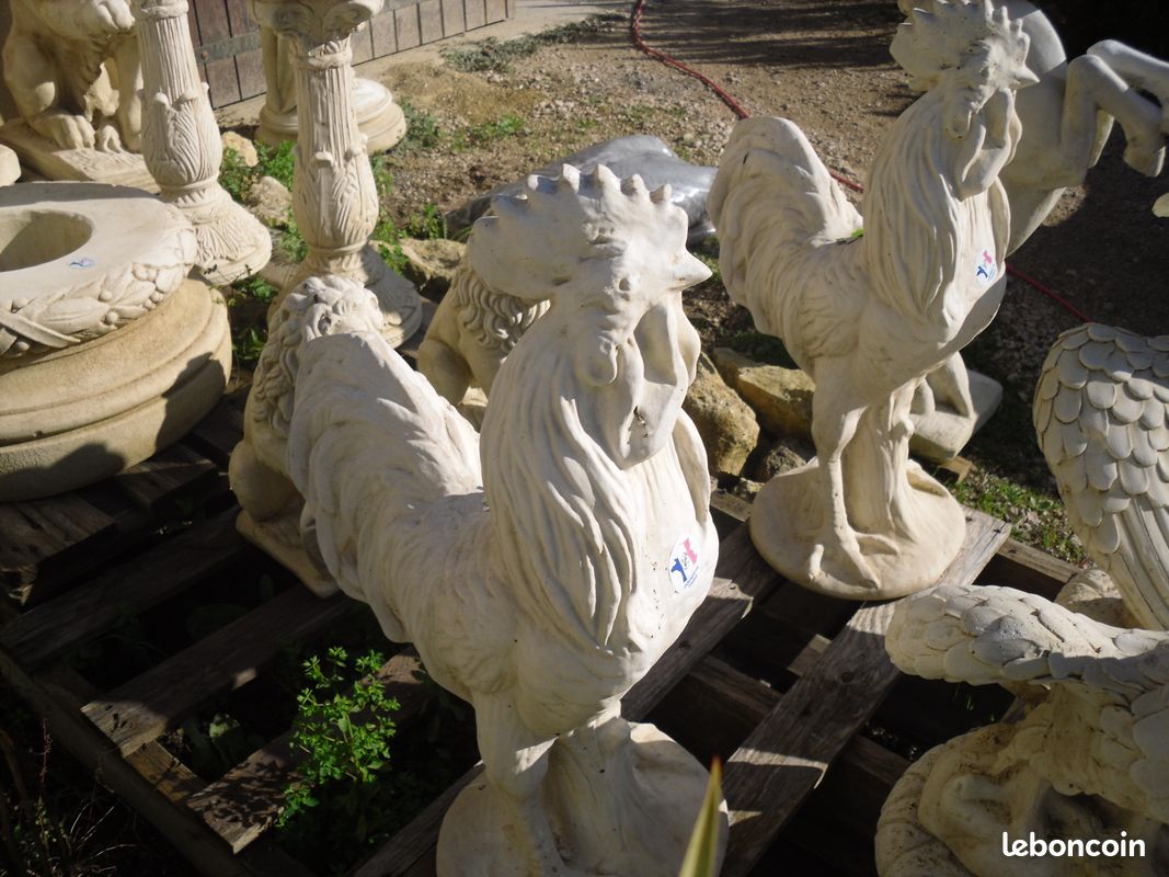 STATUE SANGLIER en pierre pour pilier / COQS / LIONS, BOUDDHA etc (image 5)