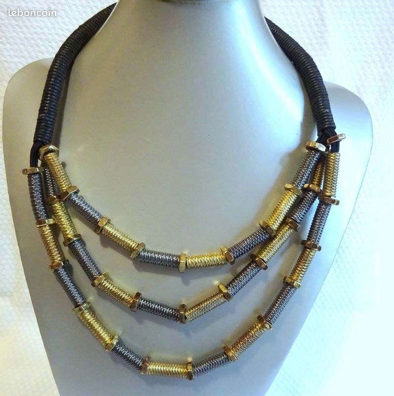 Collier Fantaisie Doré - Bijou Sans Marque, Neuf Avec étiquettes