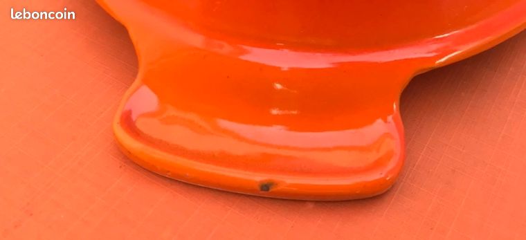 Le creuset 28 Plat en fonte émaillé orange vintage, plat au four ovale