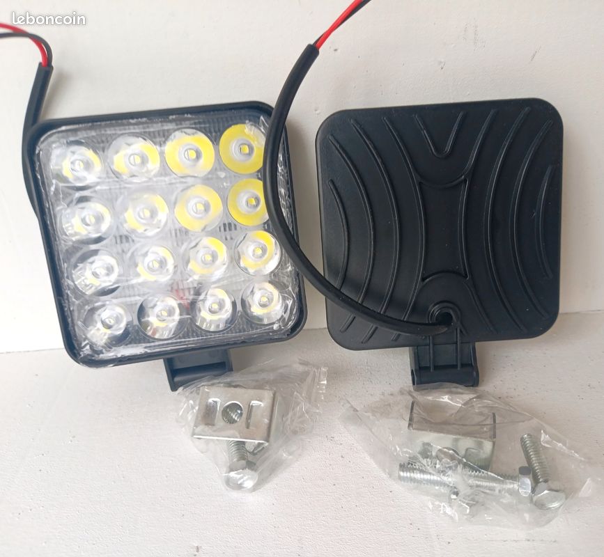 Lot 2 Phares LED Travail 18W 12,7 Cm Encastrables – Barre Antibrouillard 12/24V 4x4, Camion, Bateau