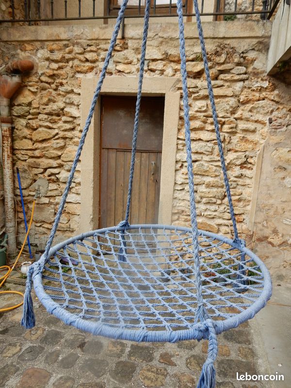Balançoire Ronde SucceBuy En Toile D'Araignée De 102 Cm, Pour Enfants En Exterieur 340 Kg