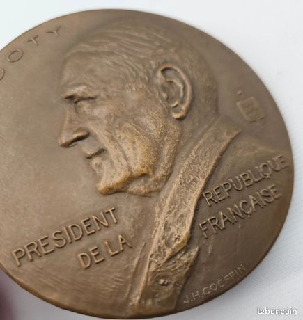 Médaille Marianne Bronze - Présidents Des Conseils Généraux - J. H.-Coëffin