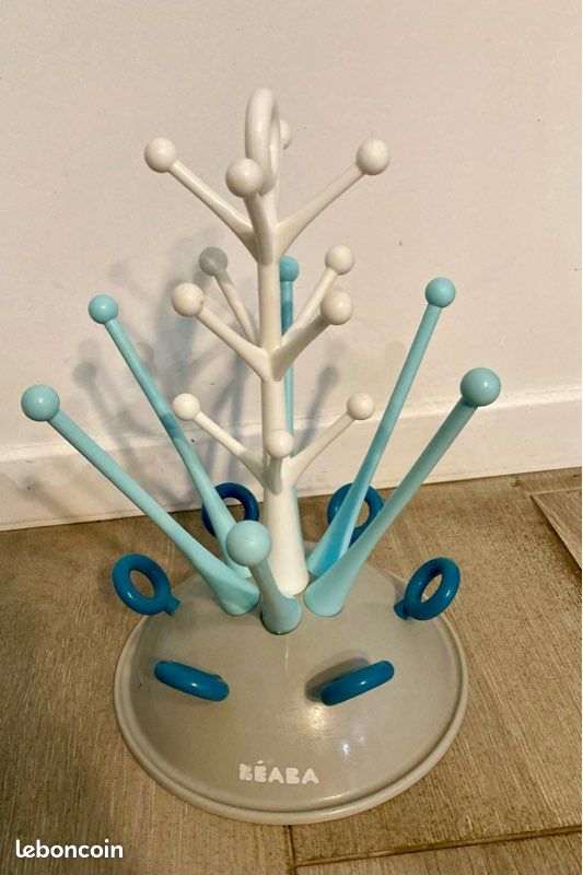 Égoutte biberons arbre bleu beaba avec boîte d’osseuse pour lait (image 2)