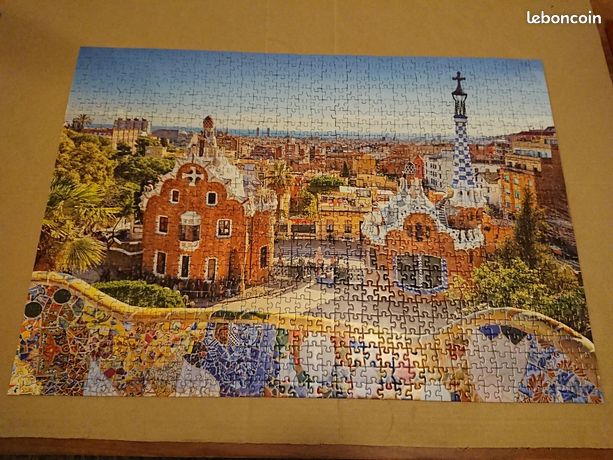 Puzzle Pour Adultes Clementoni 1000 Pièces HQC Park Güell Barcelona - Compact Box, Fabriqué En Italie 39954