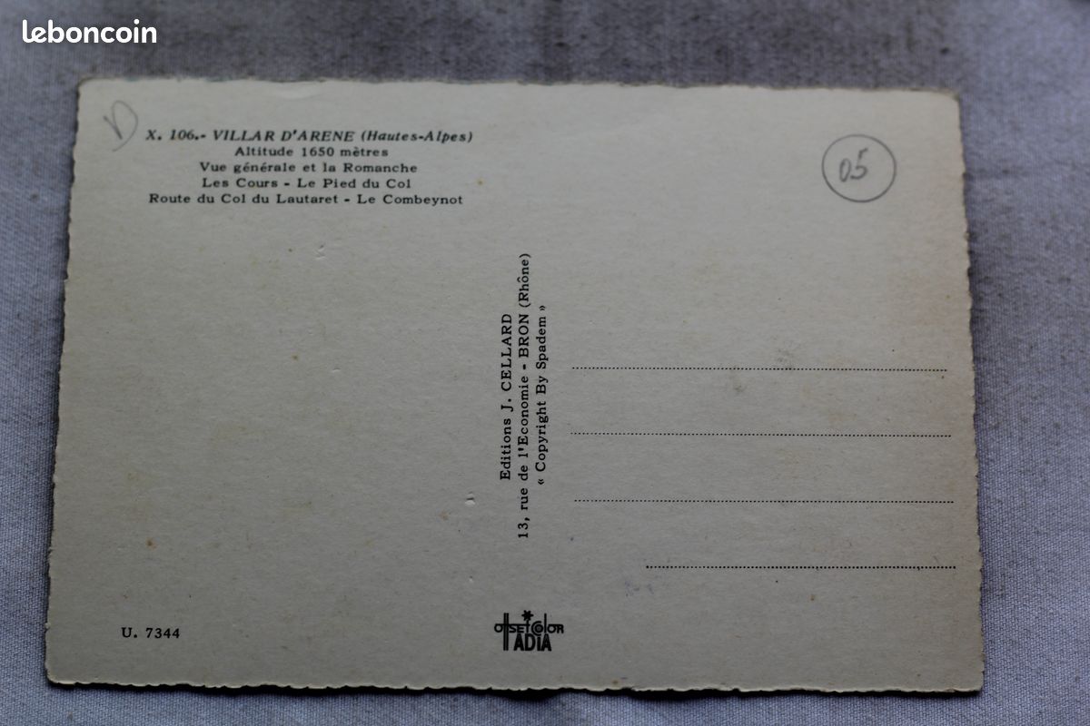 Cpm, Villar d'Arene, vue générale et la Romanche, Hautes Alpes 05, fs91, 2584226684 (image 2)