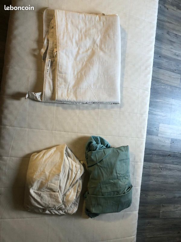 Matelas 1 place +protège matelas et housses (image 2)
