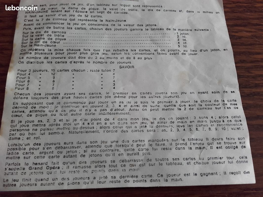 Jeu de NAIN-JAUNE (image 2)
