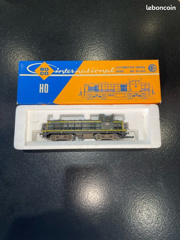 Locomotive Diesel Roco HO BB 63000 Réf 04158A – Analogique CC, état Très Bon