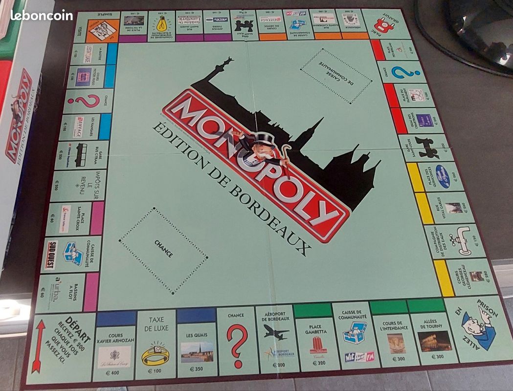 Monopoly Édition Bordeaux – Jeu De Société Complet, Très Bon état, Pour Soirée Vin Et Jeux