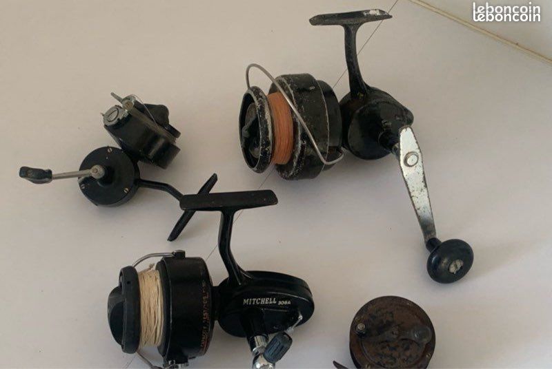 Moulinets de pêche vintage antiques, moulinet de pêche en fonte Penn 77, engins de pêche antiques, livraison gratuite ! - France