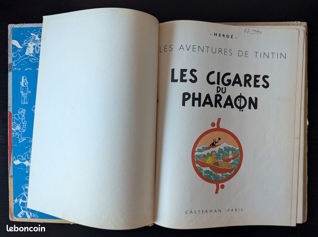 Tintin Les Cigares du pharaon B14 (EO couleurs française 1955) cotée 400 euros (image 9)