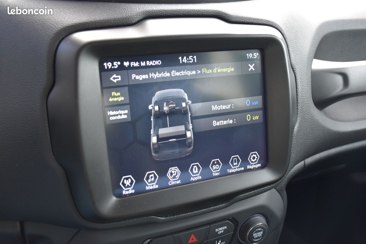 Jeep Renegade e-Hybrid BVA • 1ère Main • Caméra • LED • Garantie (image 14)