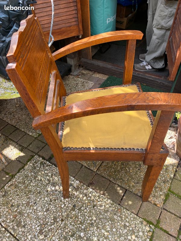 Chaise fauteuil en bois (image 1)