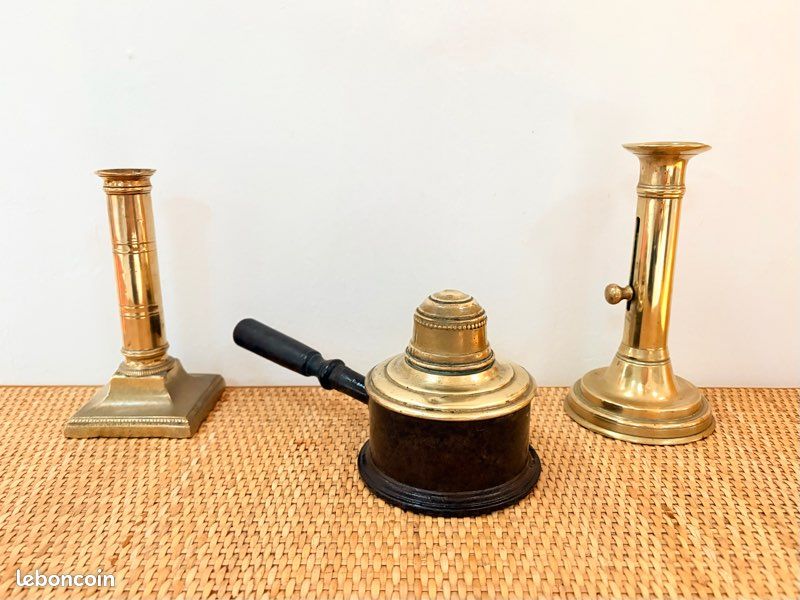 Ancien Réchaud à Alcool Le Vauclusien Vintage Bois Et Laiton Outil Métier