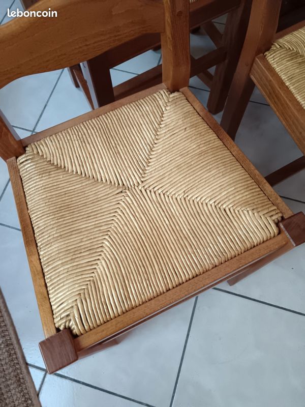 8 chaises de salle à manger en bois massif (image 4)