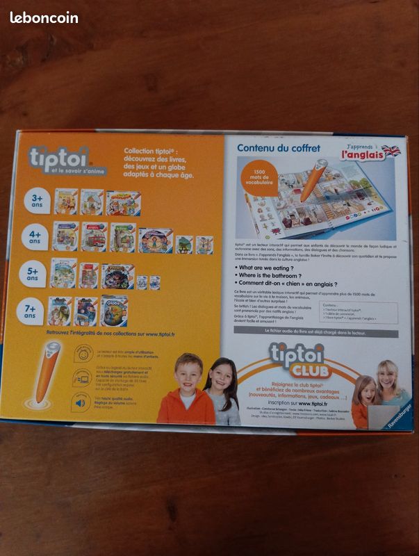 Ravensburger Tiptoi® – Coffret Complet Lecteur + Livre J’apprends L’anglais, Sans écran, évolutif 3-10 Ans