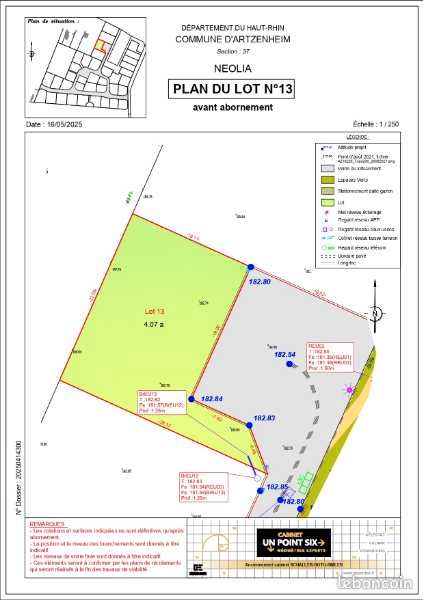 Terrain 407 m² · à Artzenheim · 80 899 €