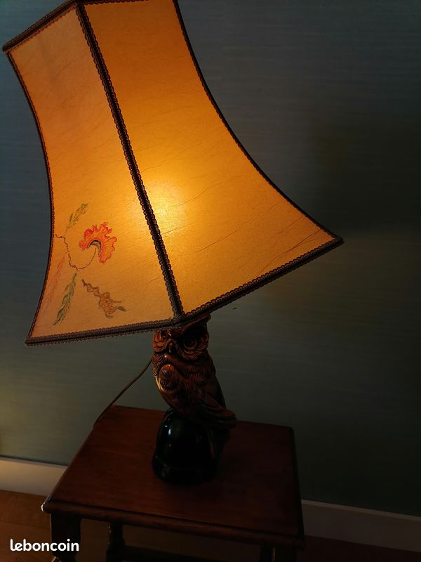 Lampe et abat jour ancien (image 6)