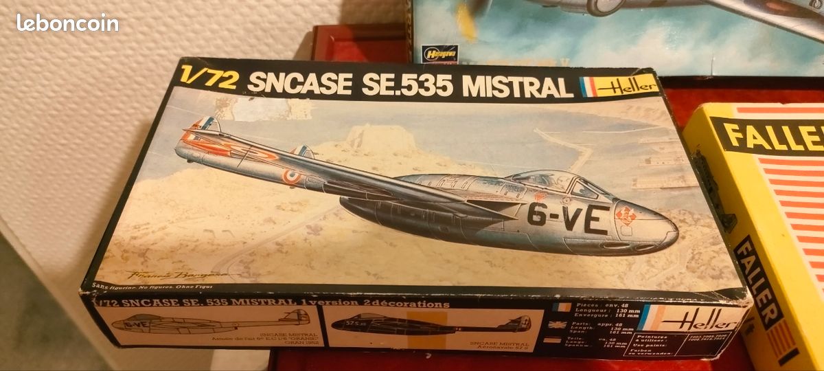 Maquettes vintage à l'échelle 1/72 : hydravion Hasegawa Type 2 ou moustique Matchbox - France