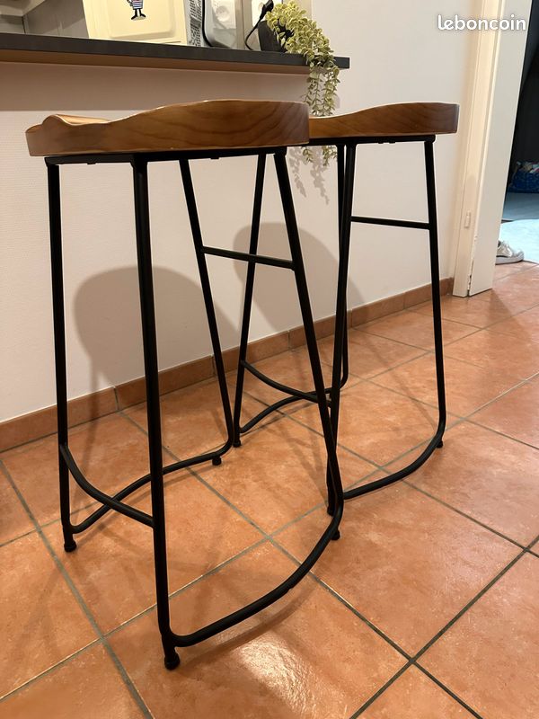 Chaise bar bois (image 2)