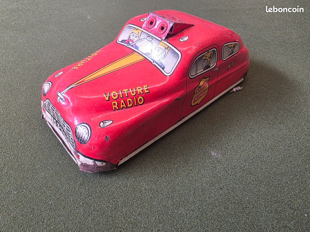 Jouet En Tôle Joustra – Simca 1500 Bleue – Échelle 1/18 – Vintage Années 60 – Pour Collection