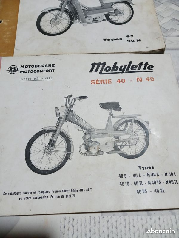 CATALOGUE PIECES DETACHEES MOTOBECANE MOTOCONFORT : mobylette type 92