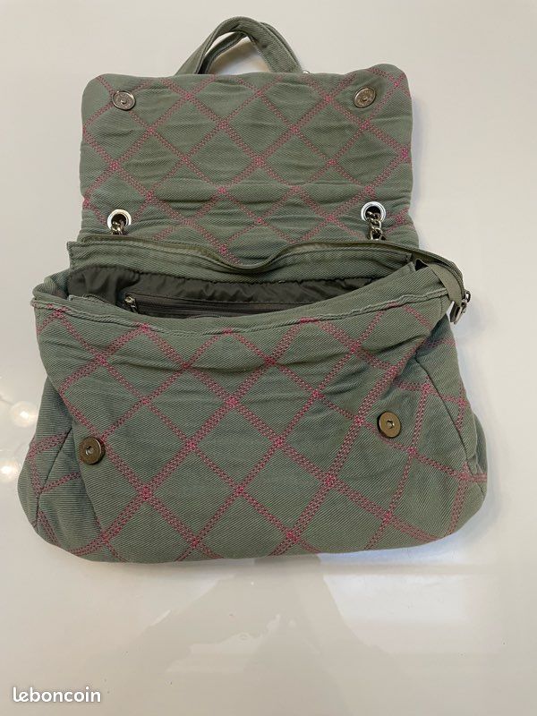 Sac à main en jean vert (image 4)