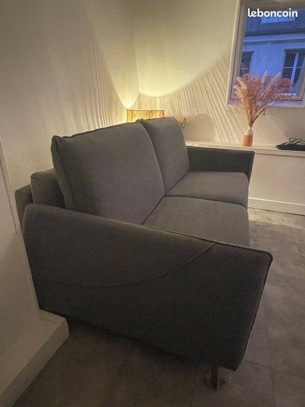 Canapé convertible gris poltrone sofa 1,72m (image 3)