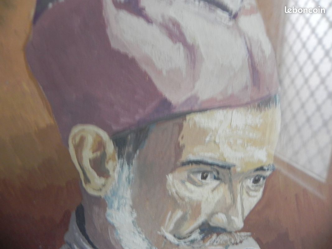 Ancien tableau portrait d un militaire de la guerre 14-18 signé (image 15)
