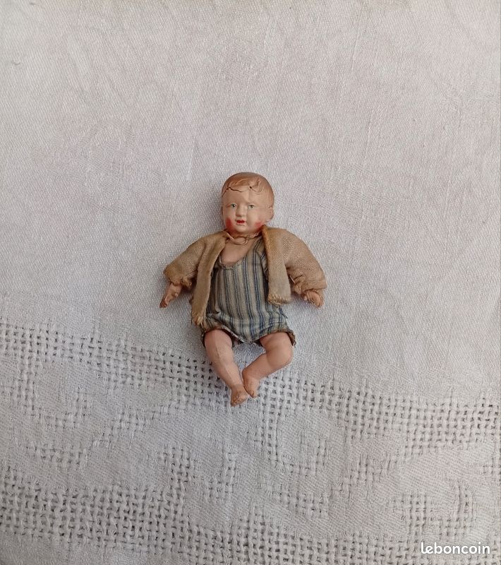 Rare Baigneur Petitcollin Asiatique En Celluloïd, Taille 20 Cm, Vintage