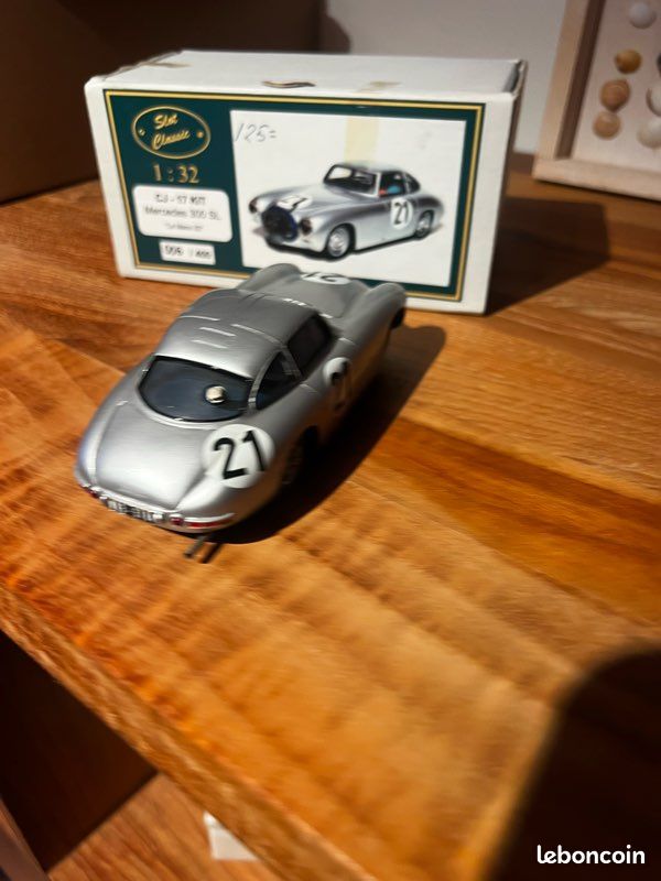 Mercedes Benz 300SL Argent - Voiture Slot 1/32 TOP SLOT (occasion)