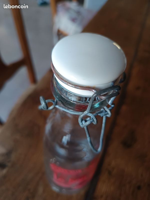 Bocal/bouteille De Lait Ancien LEREBOURG BISSON – Verre Vert 1 Litre – Vintage